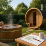 Gartensauna und Hot-Tub