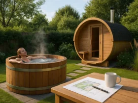 Gartensauna und Hot-Tub