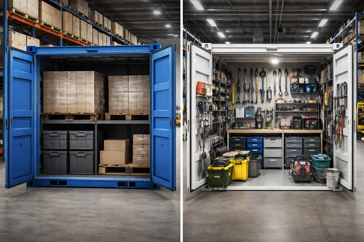 Lagercontainer und Materialcontainer