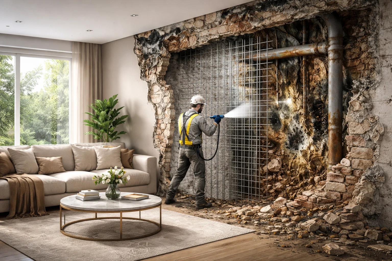 Mauern von innen verstärken