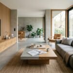 Das moderne Wohnzimmer: Planung, Materialien und visuelle Kontinuität