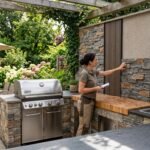 Outdoor-Küche im Garten